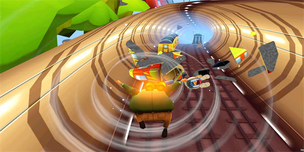 后面有人追的跑酷游戏