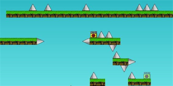 小人躲避尖刺的游戏