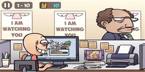 恶搞画风的闯关游戏