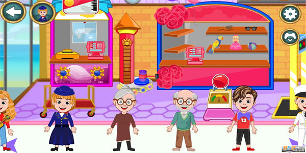 在米加小镇中进行冒险的游戏