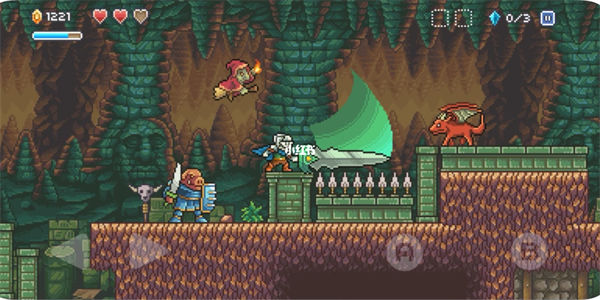 在像素世界冒险闯关的游戏